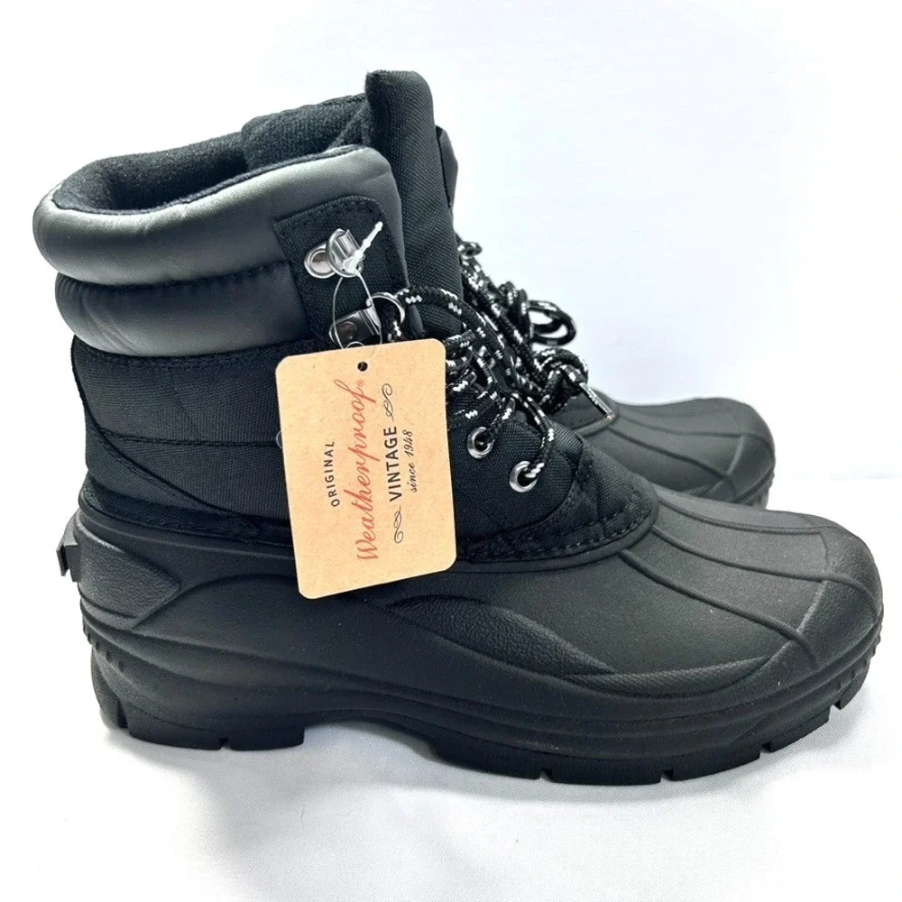 Weatherproof Vintage Mens Joe Black Winter & Snow Boots Black US 10M‎ - No Box